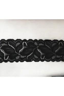 Pizzo elasticizzato nero