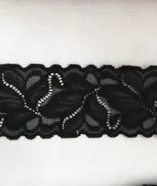 Pizzo elasticizzato nero