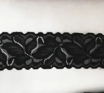 Pizzo elasticizzato nero