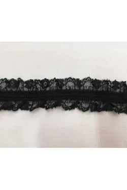 Pizzo rouches nero