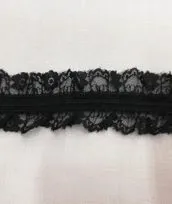 Pizzo rouches nero