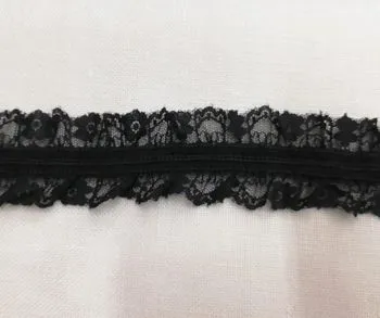 Pizzo rouches nero