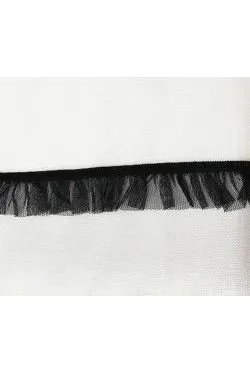 Pizzo elasticizzato in tulle nero