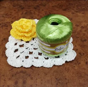 Raffia verde brillante