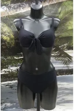 Bikini nero imbottito