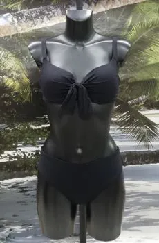 Bikini nero imbottito