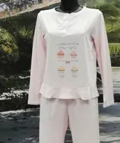 Pigiama rosa in cotone