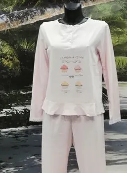 Pigiama rosa in cotone