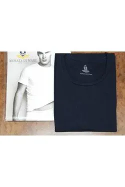 Maglia blu manica corta