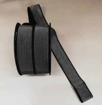 Elastico effetto argentato