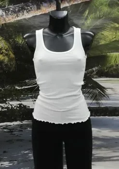 Spalla larga costina bianco