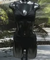 bikini nero senza ferretto
