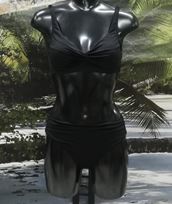 bikini nero senza ferretto