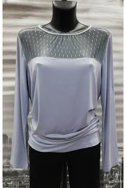 Maglia in viscosa azzurro