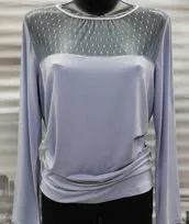 Maglia in viscosa azzurro