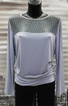 Maglia in viscosa azzurro
