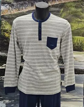 Pigiama in cotone grigio