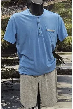 Pigiama corto azzurro
