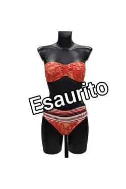 Bikini fascia fantasia rosso