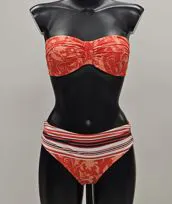 Bikini fascia fantasia rosso