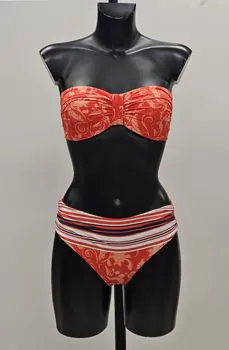 Bikini fascia fantasia rosso