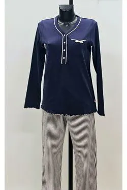 Pigiama caldo blu