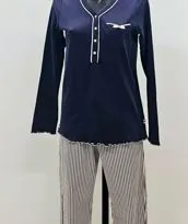 Pigiama caldo blu