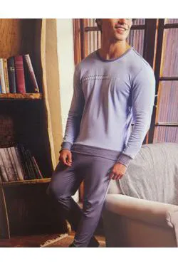 Pigiama azzurro caldo cotone