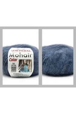 Mohair color blu sfumato