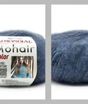 Mohair color blu sfumato