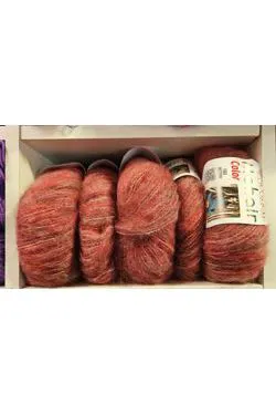 Mohair color rosso sfumato