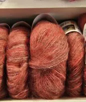Mohair color rosso sfumato