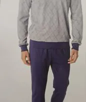 pigiama caldo cotone grigio