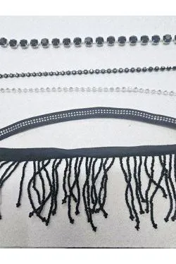 Strass nero e bianco