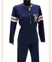 Pigiama cotone blu