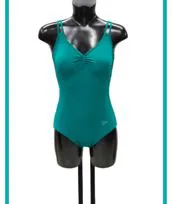 Costume intero  verde tinta unita