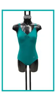 Costume intero  verde tinta unita
