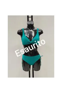 Costume bikini verde senza ferretto