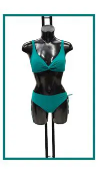 Costume bikini verde senza ferretto