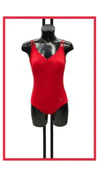 Costume intero rosso tinta unita