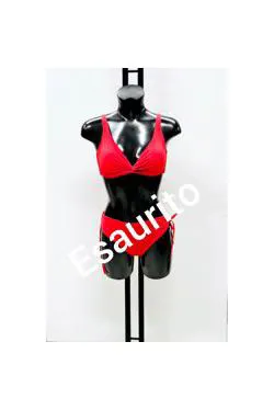 Costume bikini rosso senza ferretto