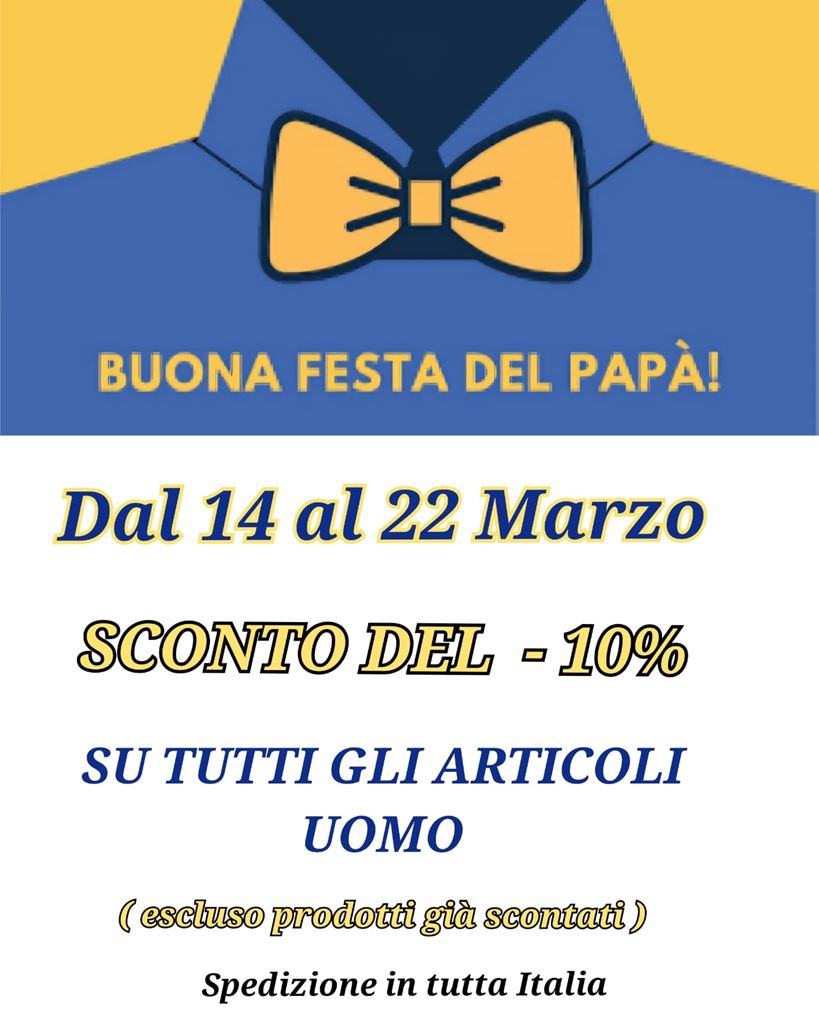Uomo promozione sconto 10%