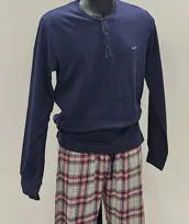 Pigiama caldo cotone blu