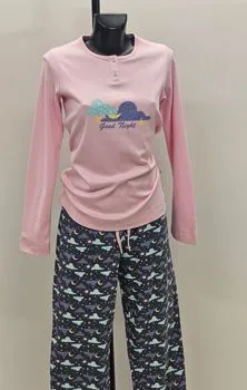 Pigiama caldo rosa nuvola