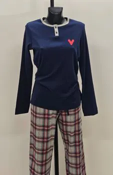 Pigiama caldo blu