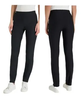 Pantalone sigaretta grigio scuro melange