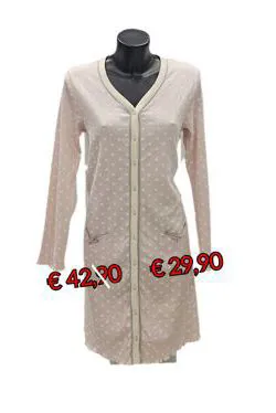 Camicia caldo cotone aperta rosa