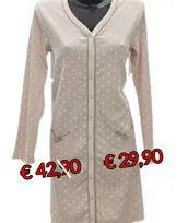 Camicia caldo cotone aperta rosa