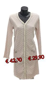Camicia caldo cotone aperta rosa