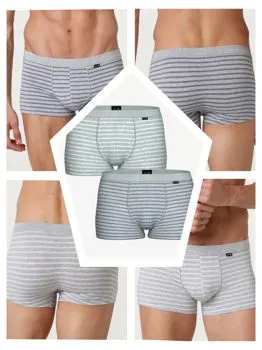 boxer  cotone modal grigio azzurro